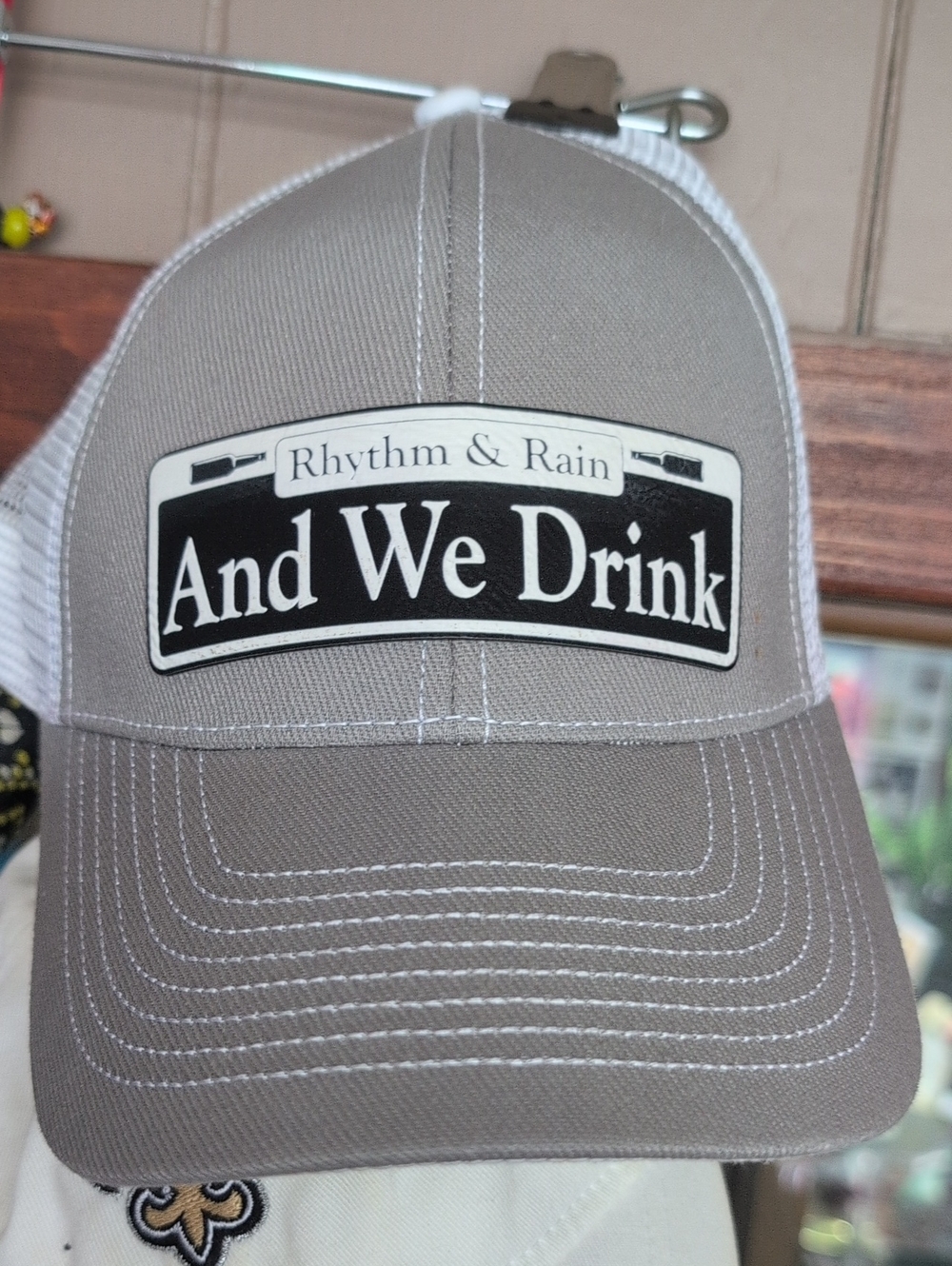Gray 🩶 And We Drink' Mesh-Back Cap